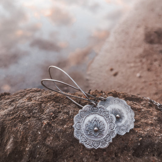The Mandala & Lotus Earrings
