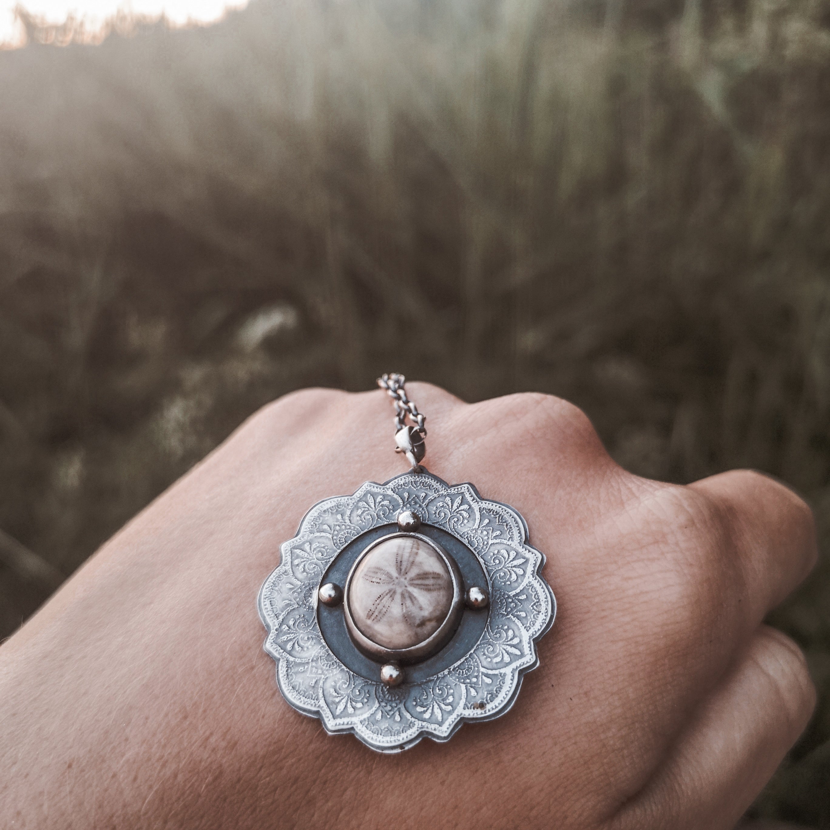 The Mandala & Sea Biscuit Necklace II