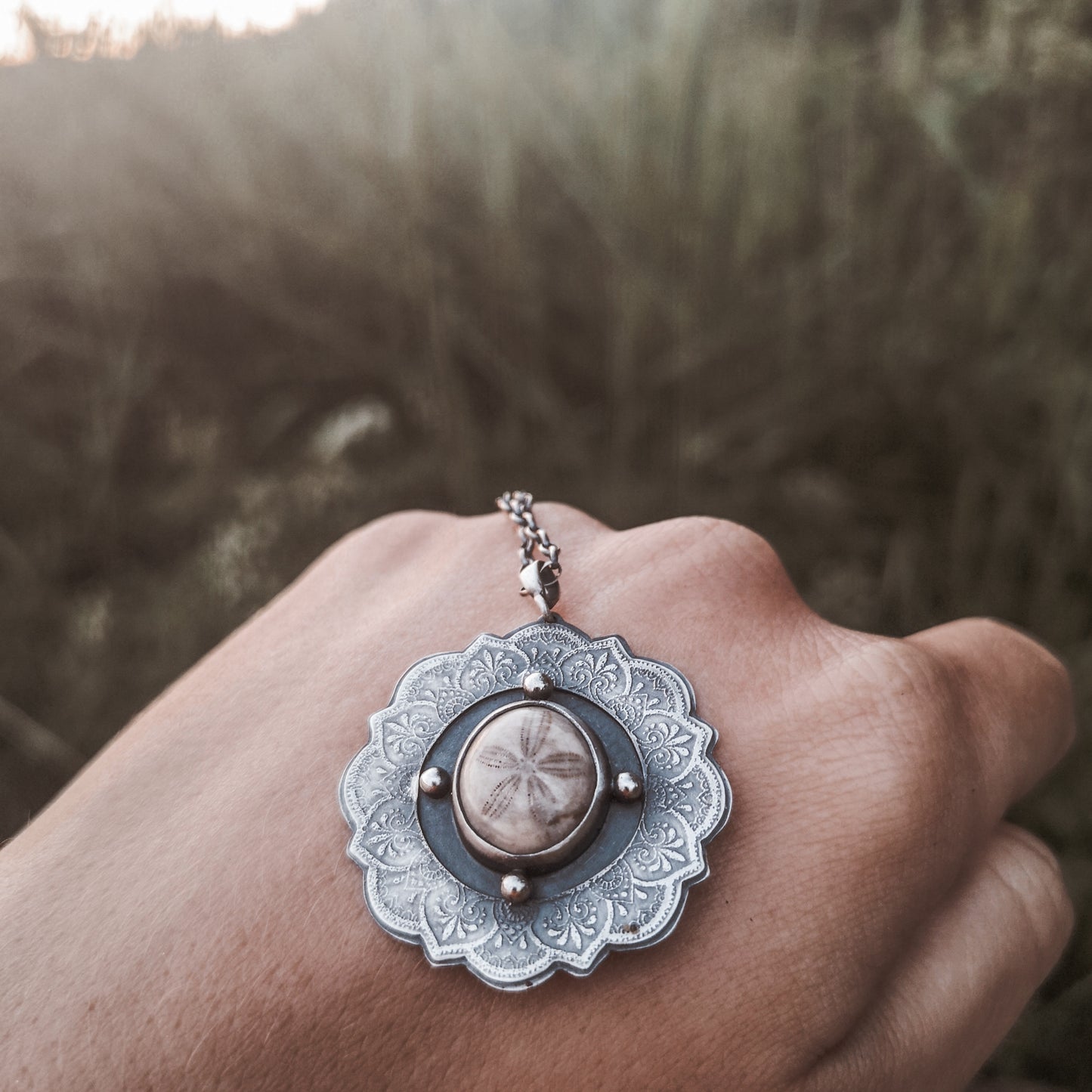 The Mandala & Sea Biscuit Necklace II