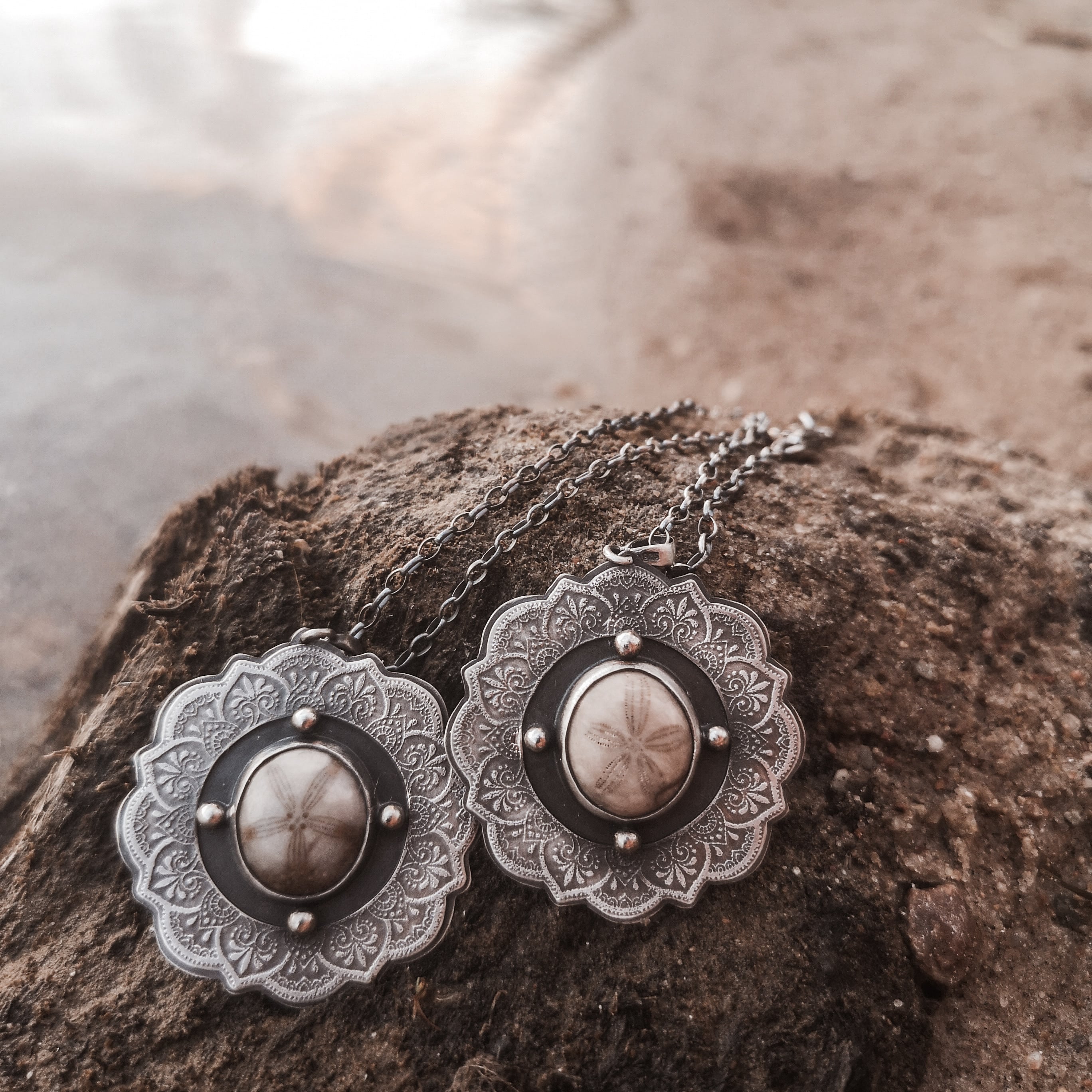 The Mandala & Sea Biscuit Necklace II