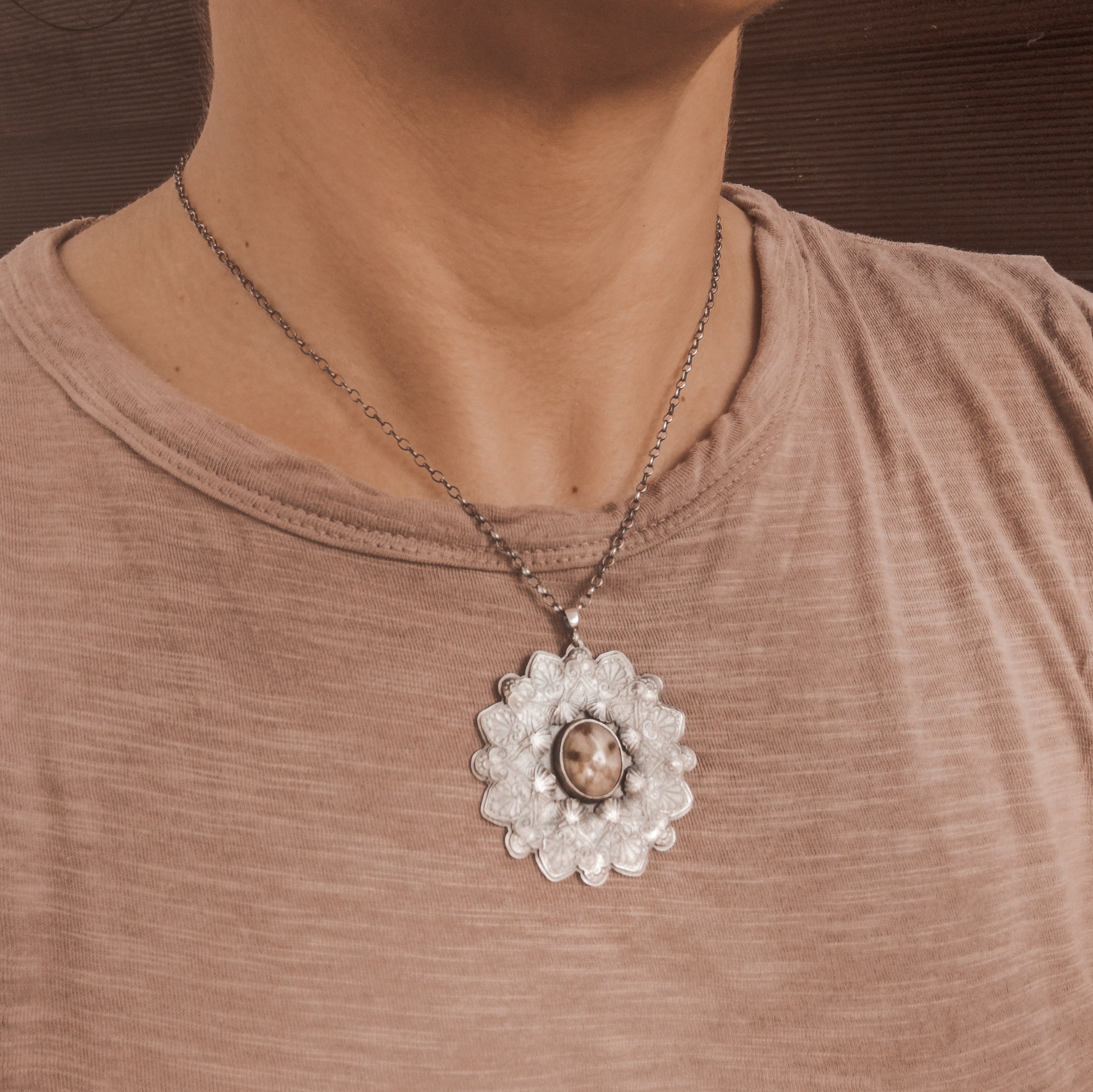 The Large Mandala & Sea Biscuit Necklace