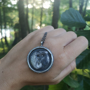 The Yin Yang - Owls Necklace