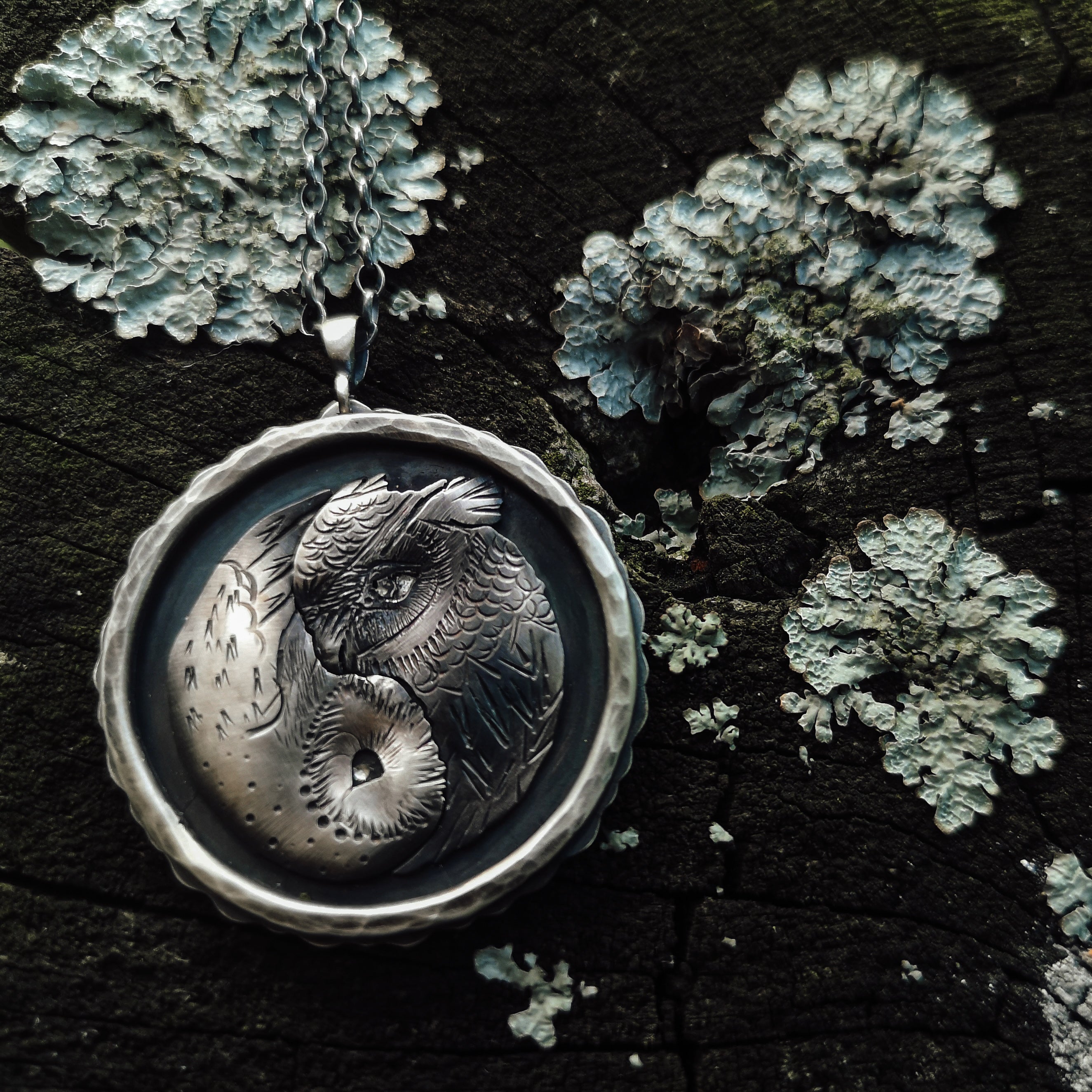 The Yin Yang - Owls Necklace