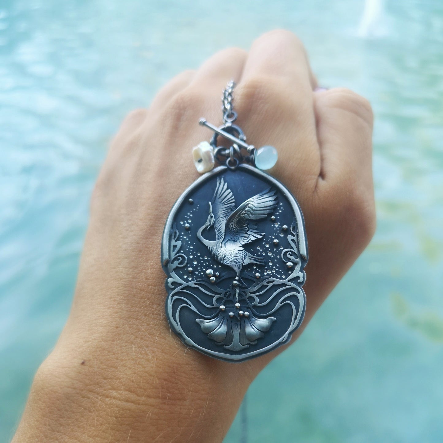 The Tranquil Heron Necklace