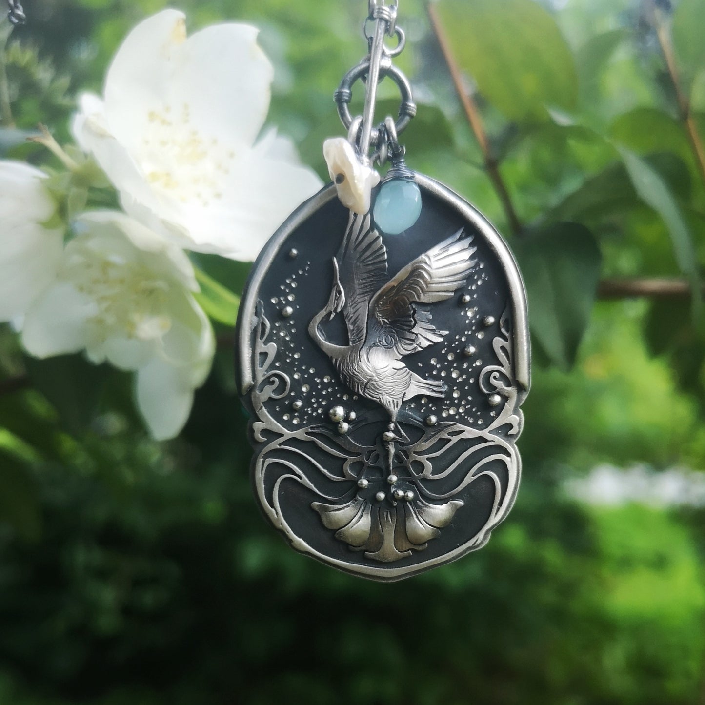 The Tranquil Heron Necklace