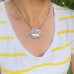 The Dragonfly Art Deco Necklace - Keum Boo