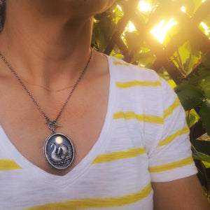 Spiritual Awakening - Swan Shadowbox Necklace