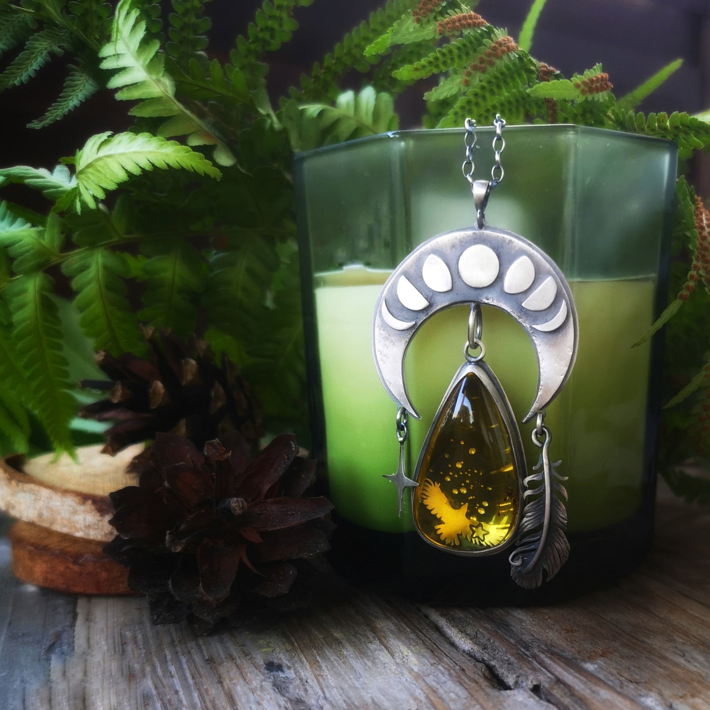 The Moon Necklace II - Baltic Amber Necklace