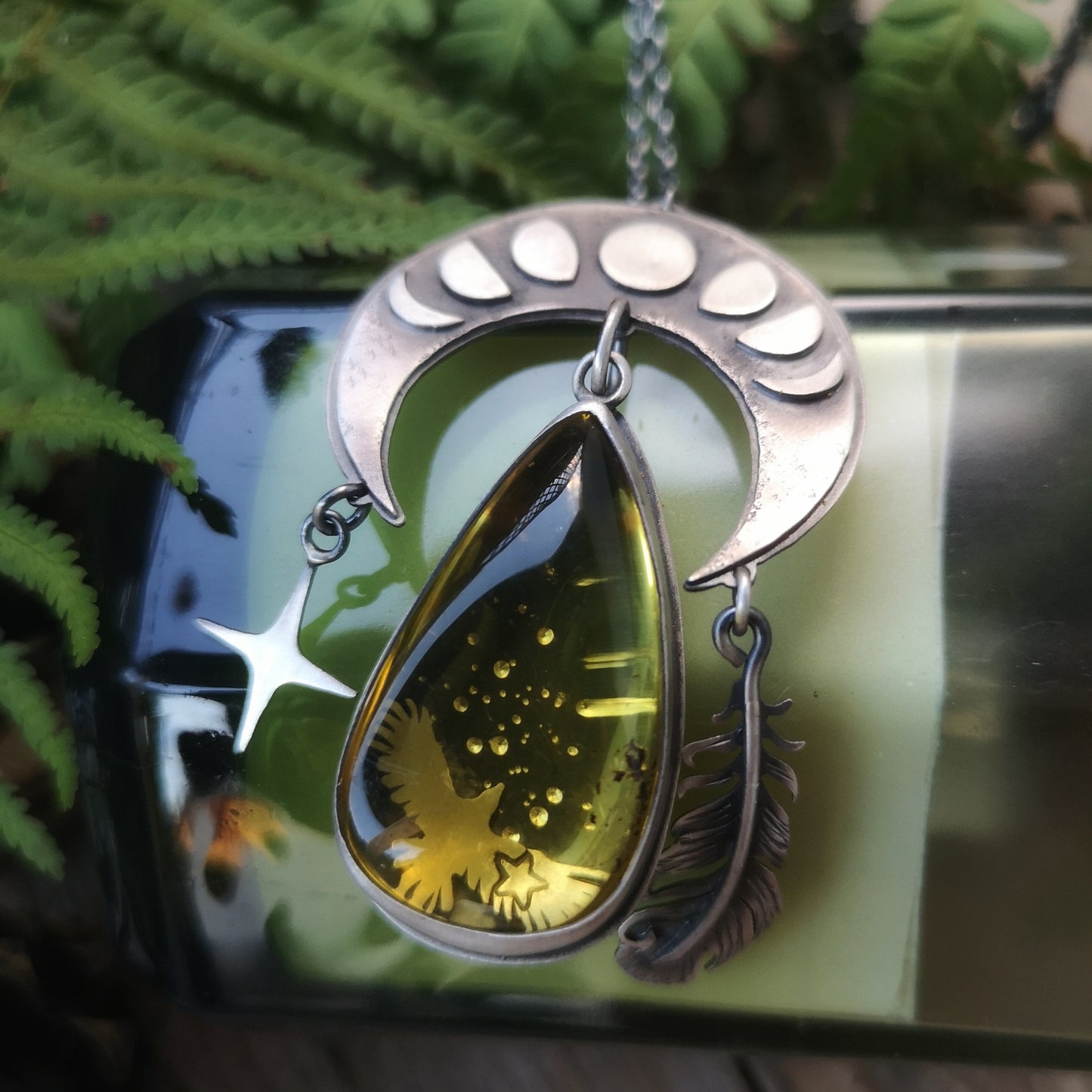 The Moon Necklace II - Baltic Amber Necklace