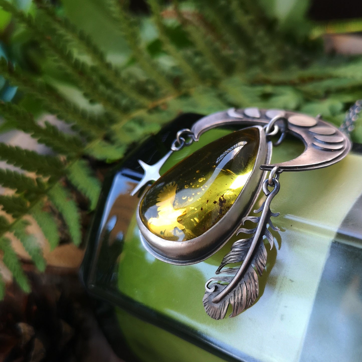 The Moon Necklace II - Baltic Amber Necklace