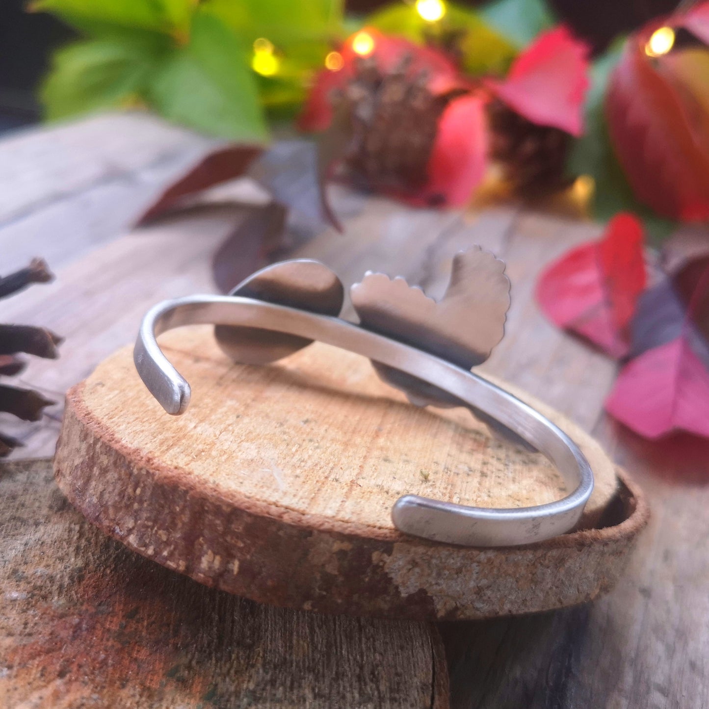 The Red Cardinal Cuff with Baltic Amber