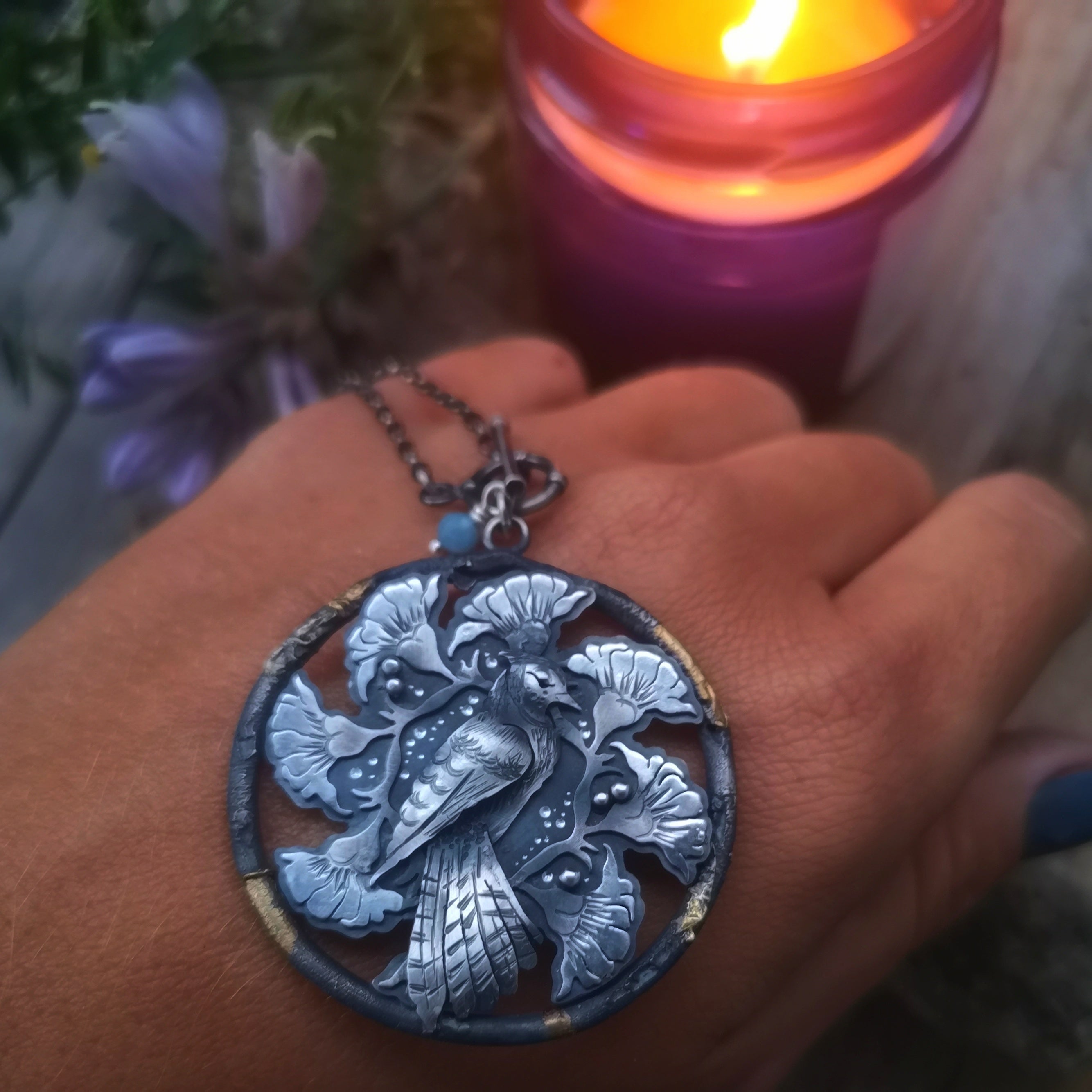 Purity of the Soul Necklace - Blue Jay Necklace