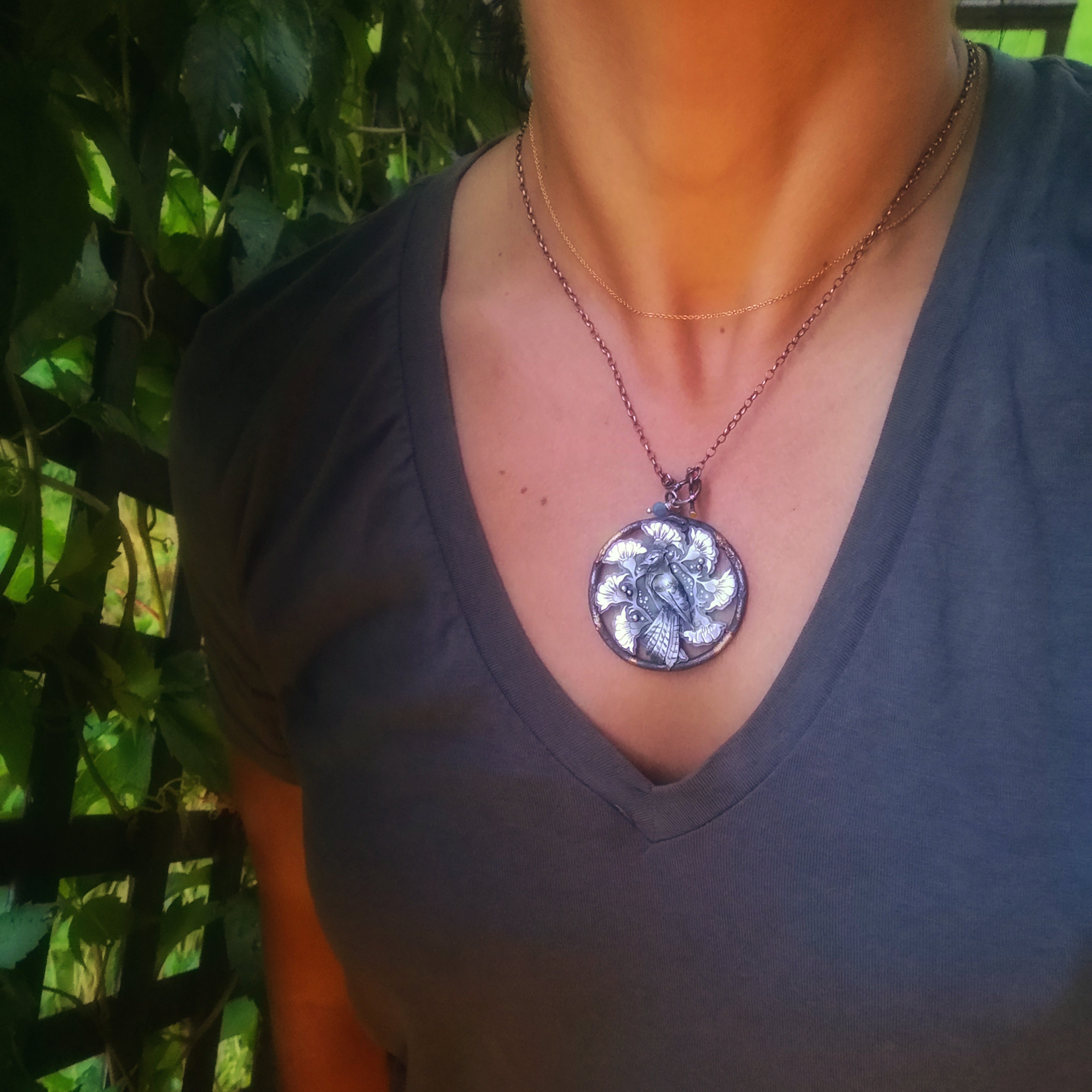 Purity of the Soul Necklace - Blue Jay Necklace