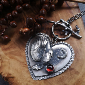 Love Message  Necklace --Red Cardinal Necklace
