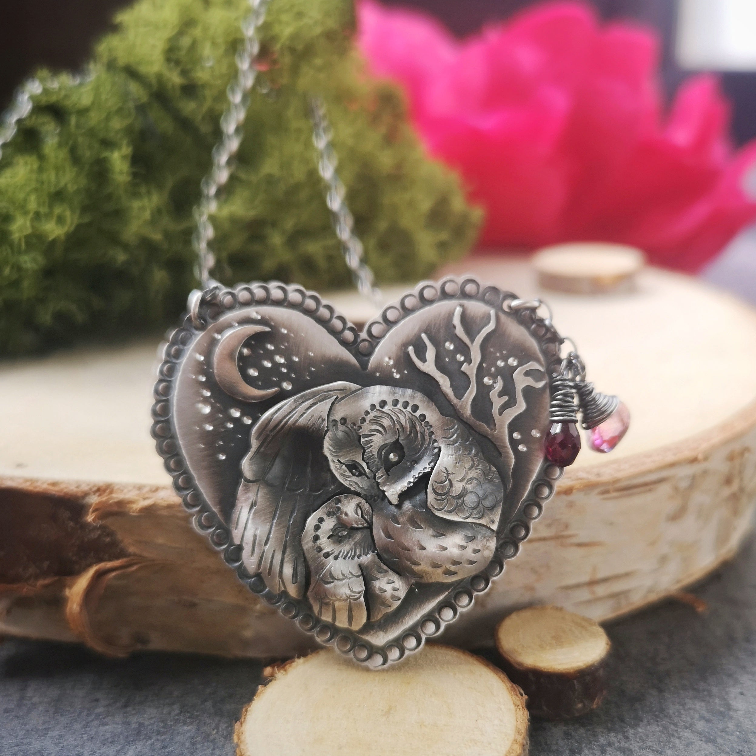 The Mother's Love Necklace - Mama & Baby Owl