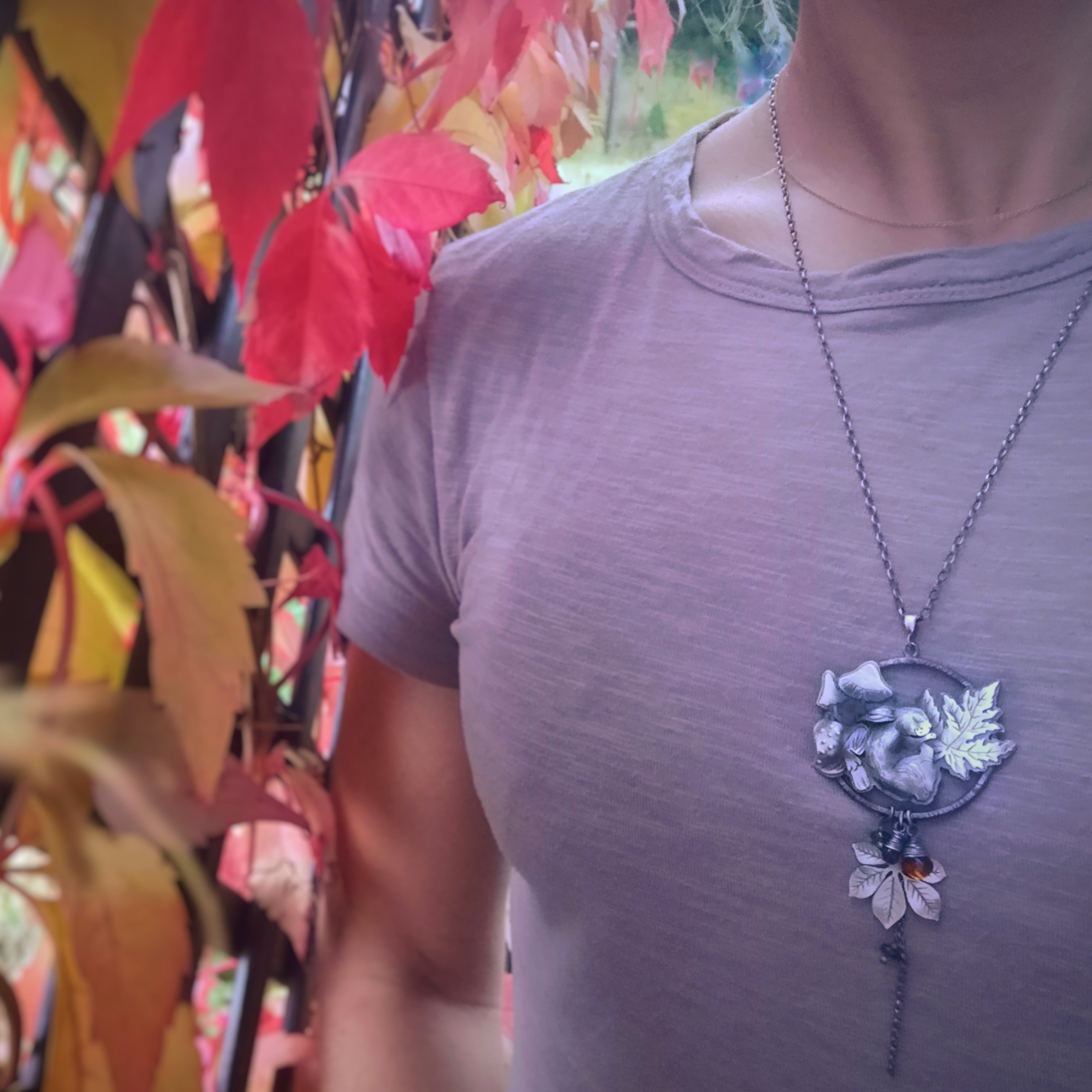 The Fall Bunny Necklace