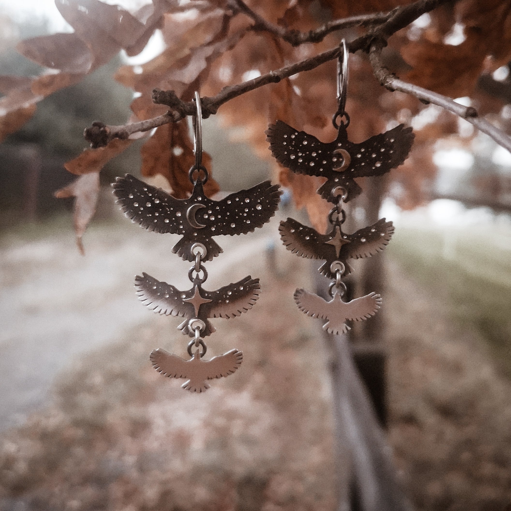 The Ombre Hawk Mobile Earrings
