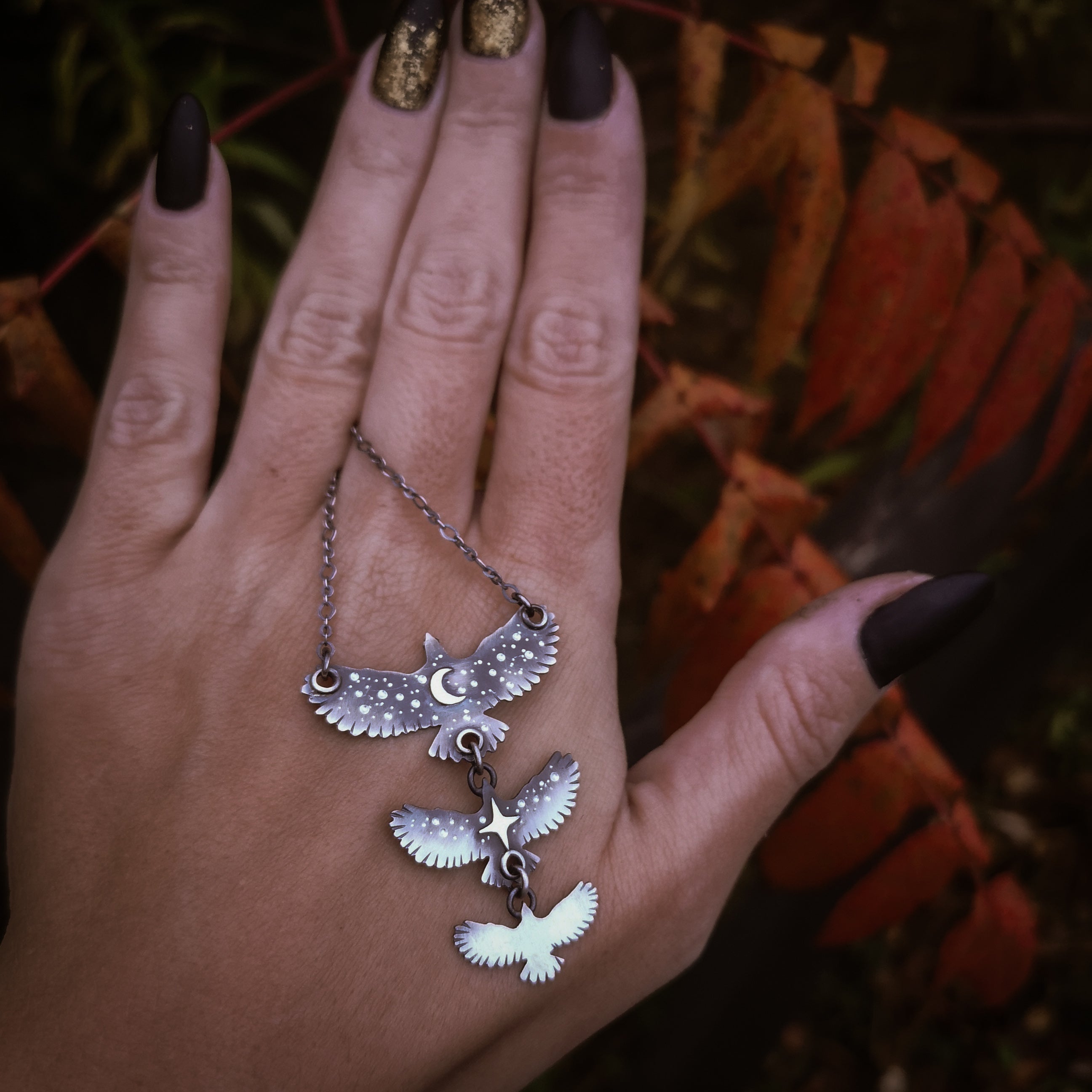 The Ombre Hawk Mobile Necklace