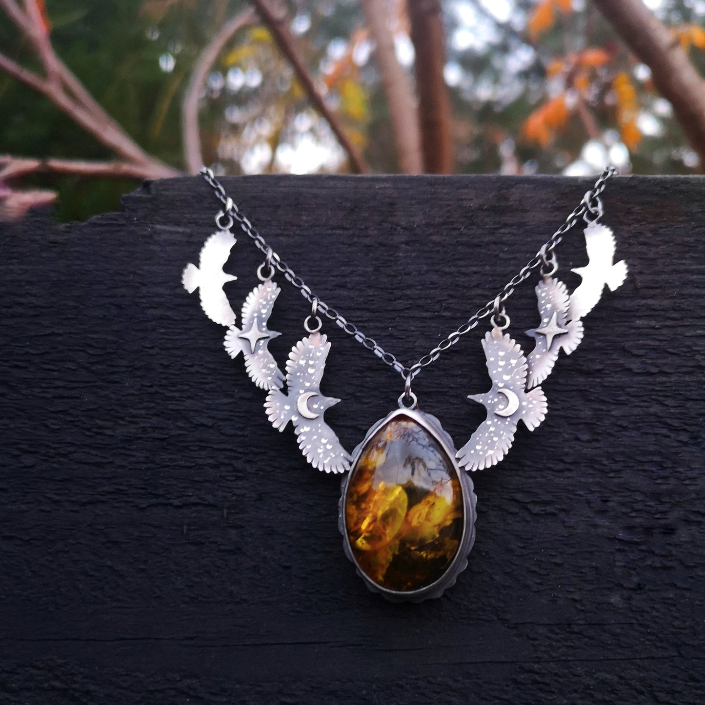 The Amber Hawk Necklace