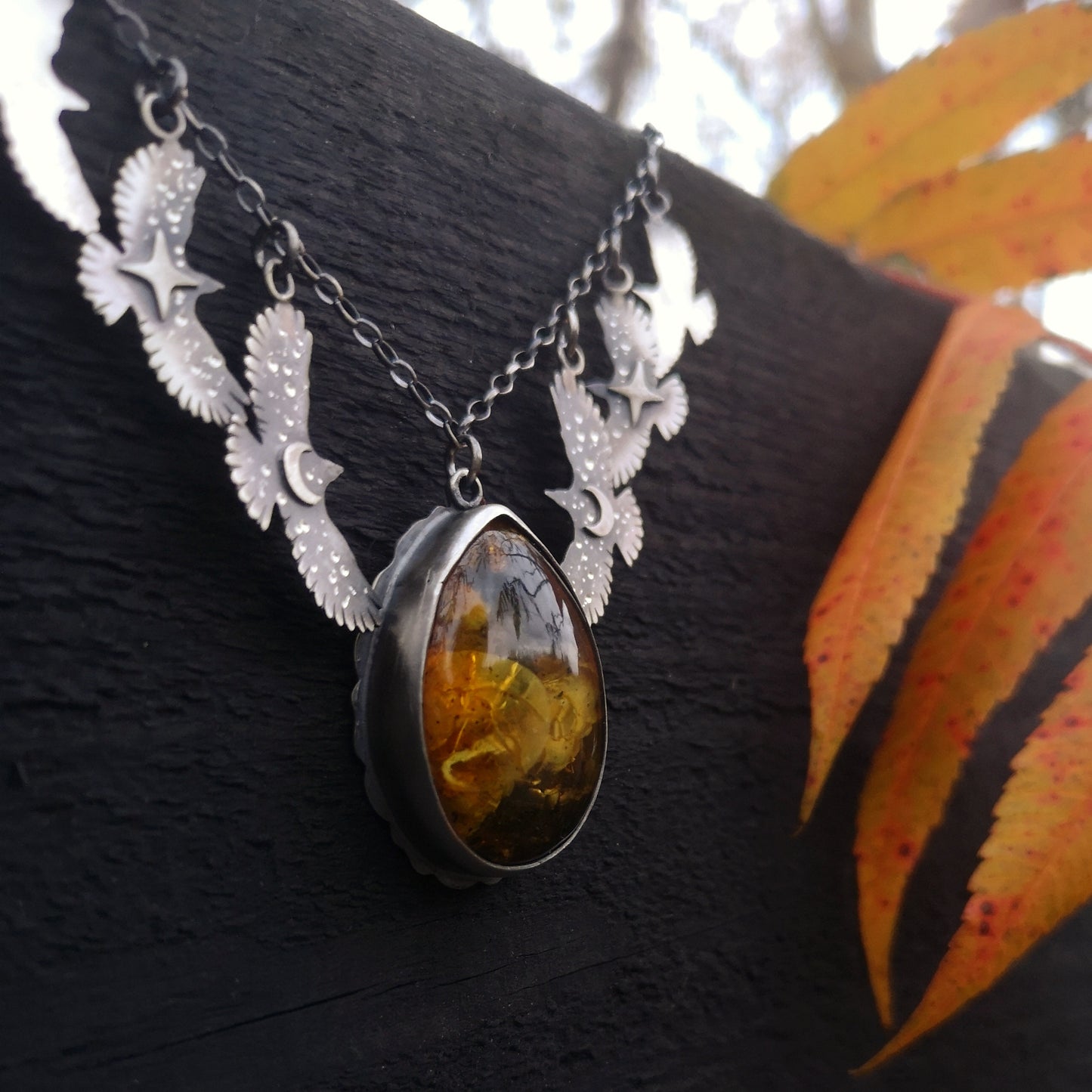 The Amber Hawk Necklace
