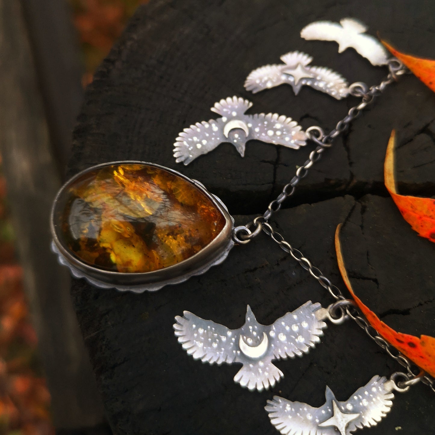 The Amber Hawk Necklace