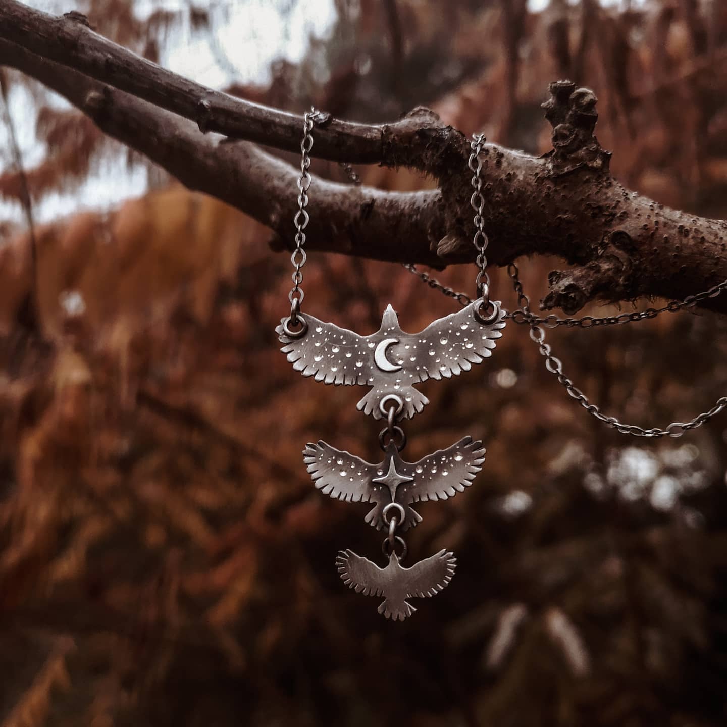 The Ombre Hawk Mobile Necklace
