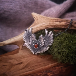 Be Brave - Winged Amber Necklace