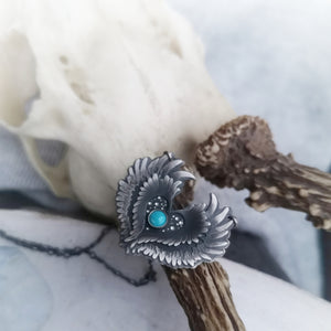 Be Brave - Winged Turquoise Necklace