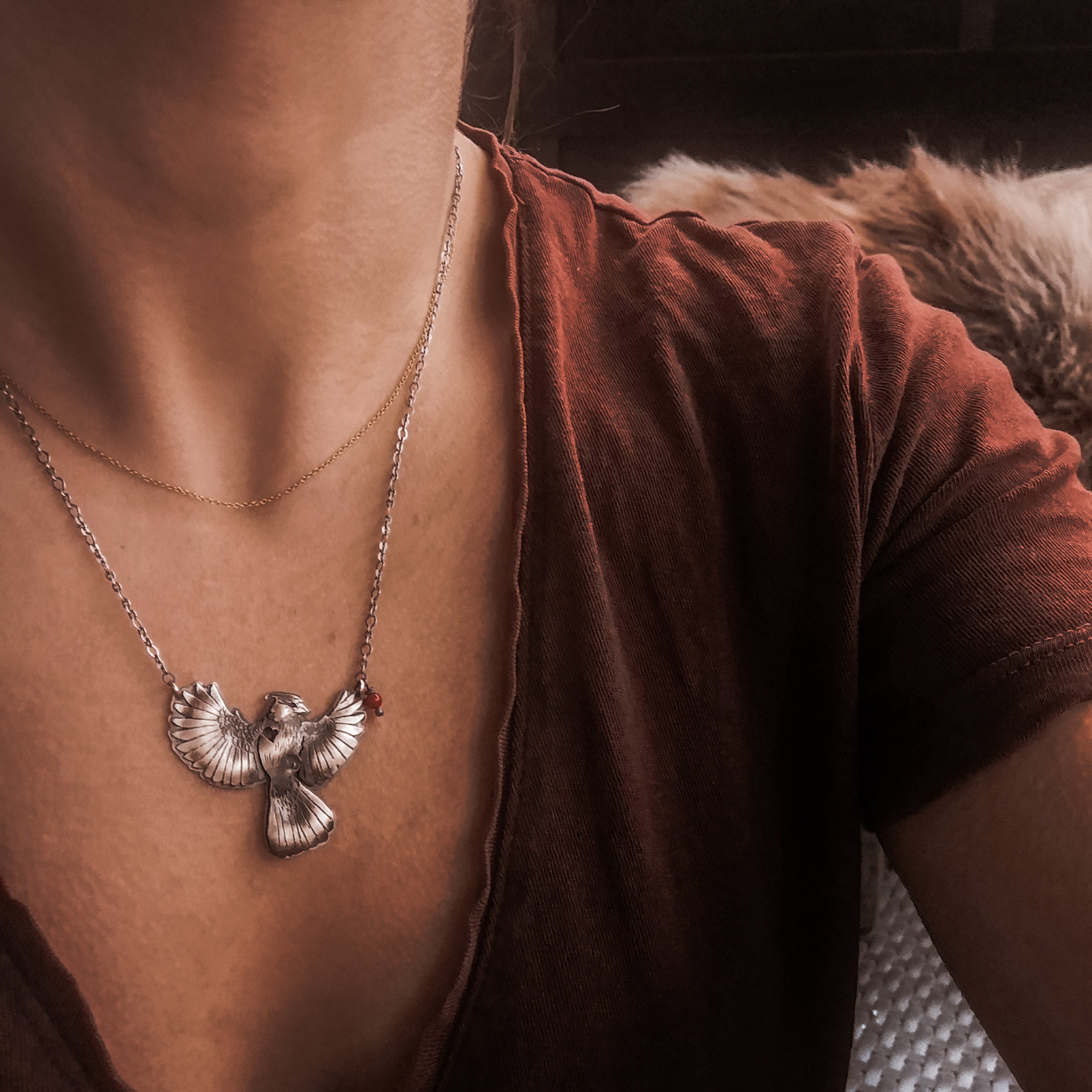 The Red Cardinal Necklace