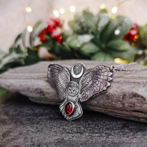 The Barred Owl & Baltic Amber Necklace