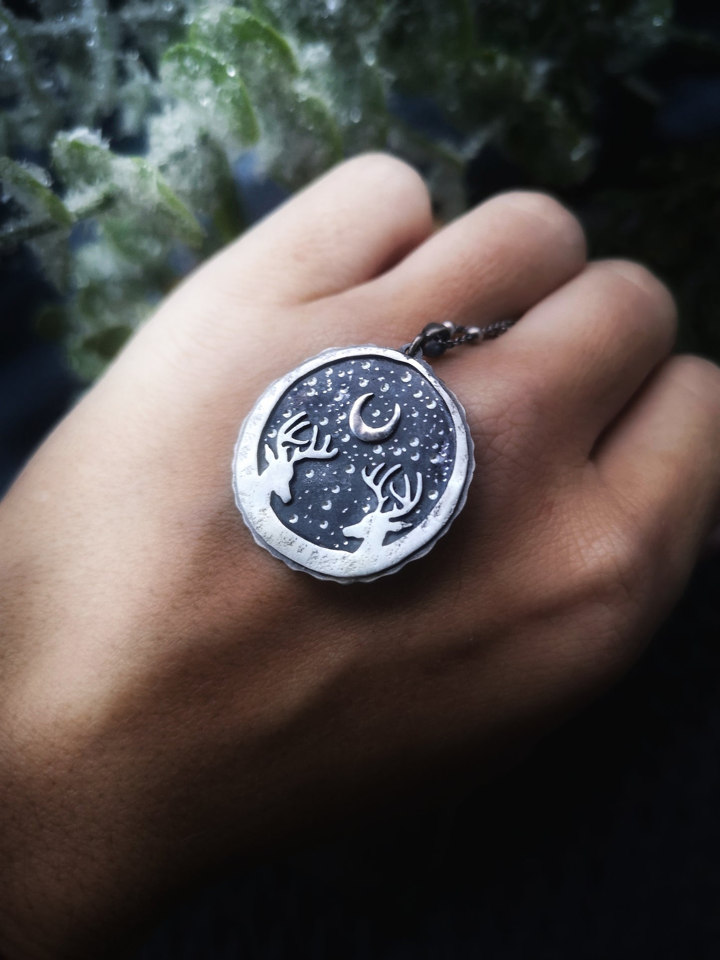 The Tribe Song Necklace - Deer & Moon