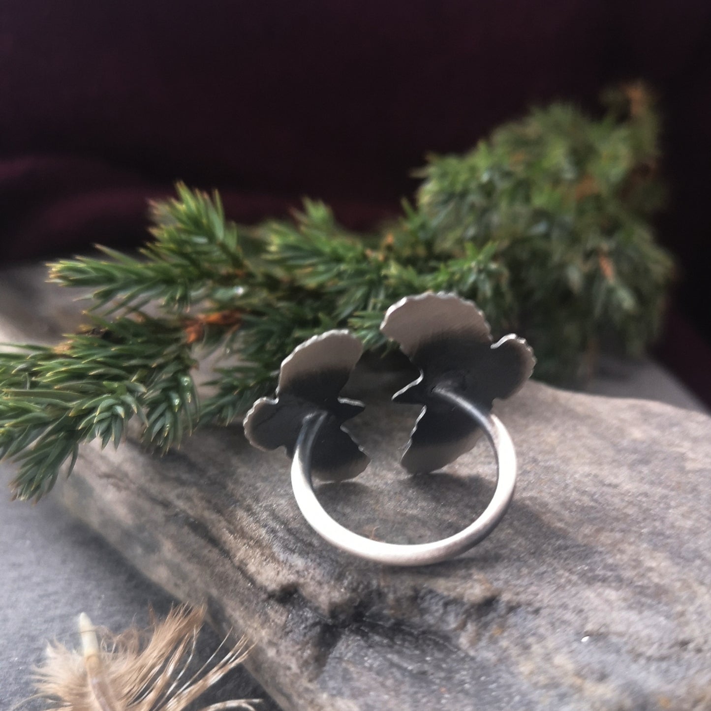 Double Hawk Medicine Ring - Open Ring