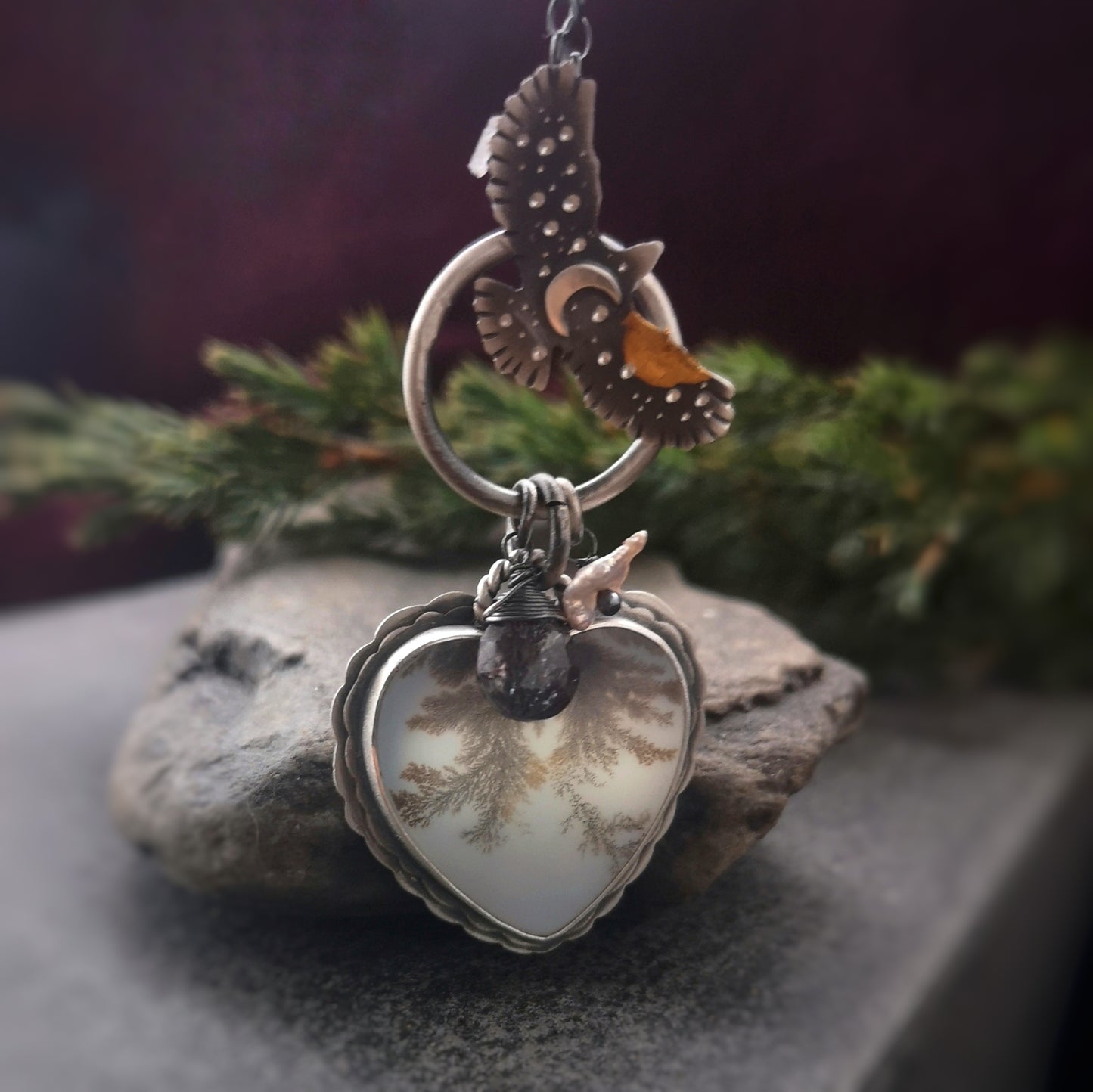 The Hawk's Heart Necklace - Keum Boo Necklace