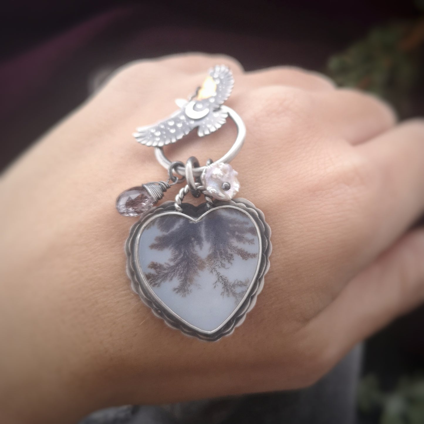 The Hawk's Heart Necklace - Keum Boo Necklace