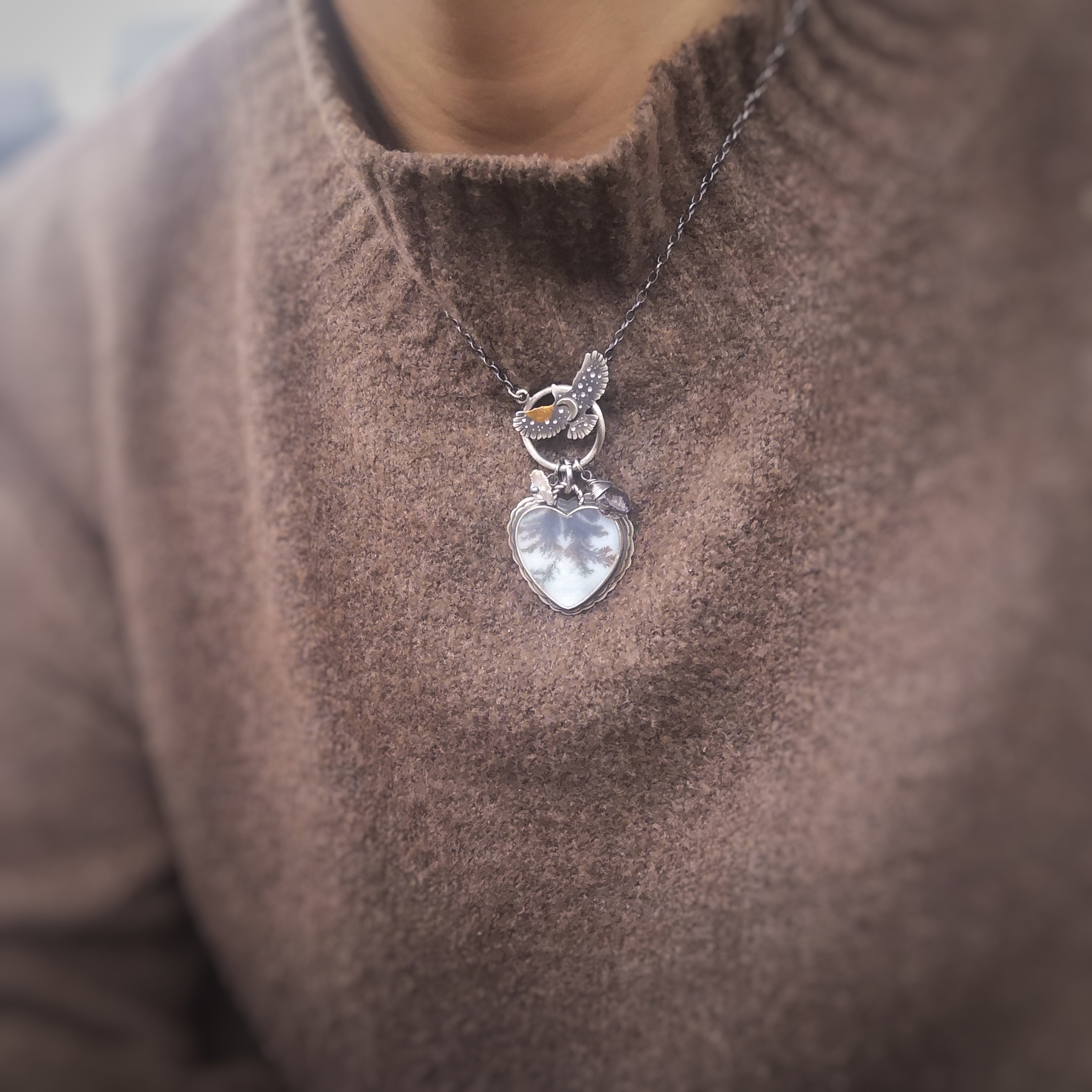 The Hawk's Heart Necklace - Keum Boo Necklace