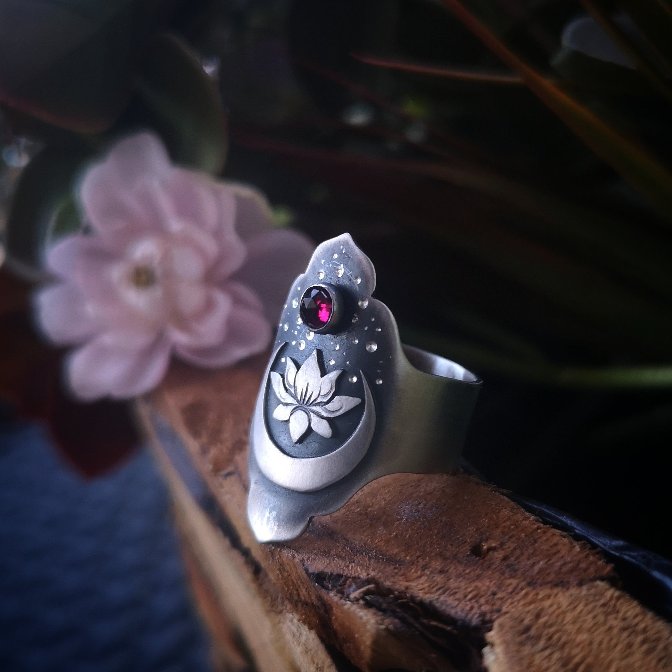 The Lotus & The Moon Ring