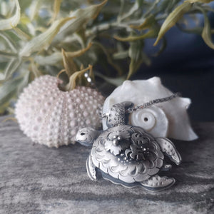 The Turtle & Hibiscus Necklace