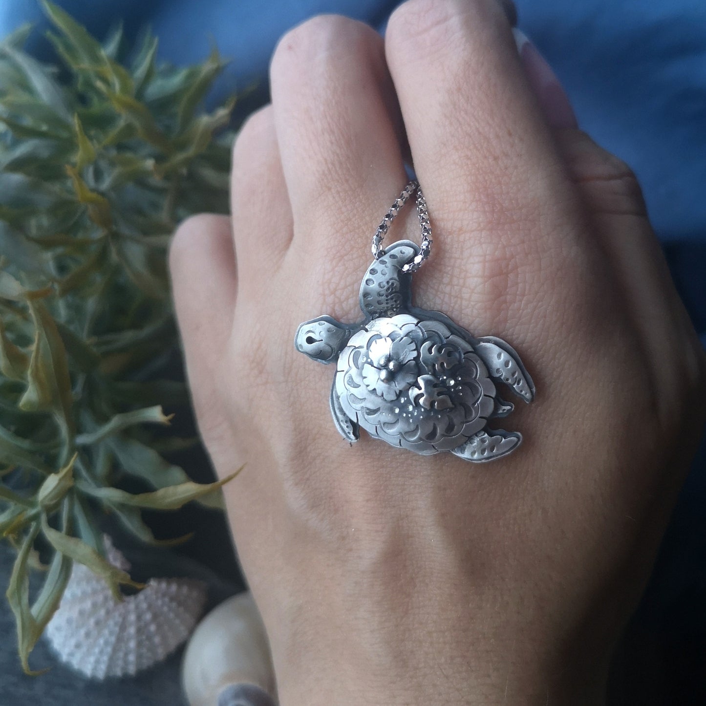 The Turtle & Hibiscus Necklace