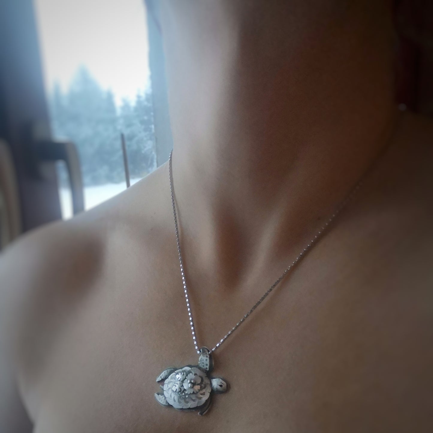 The Turtle & Hibiscus Necklace