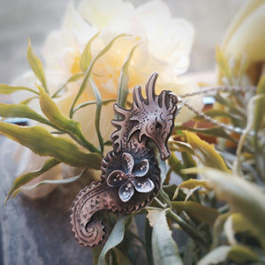The Fragipani Seahorse Necklace