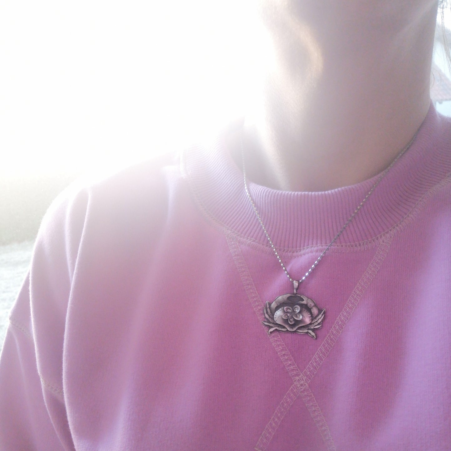 The Fragipani Crab Necklace