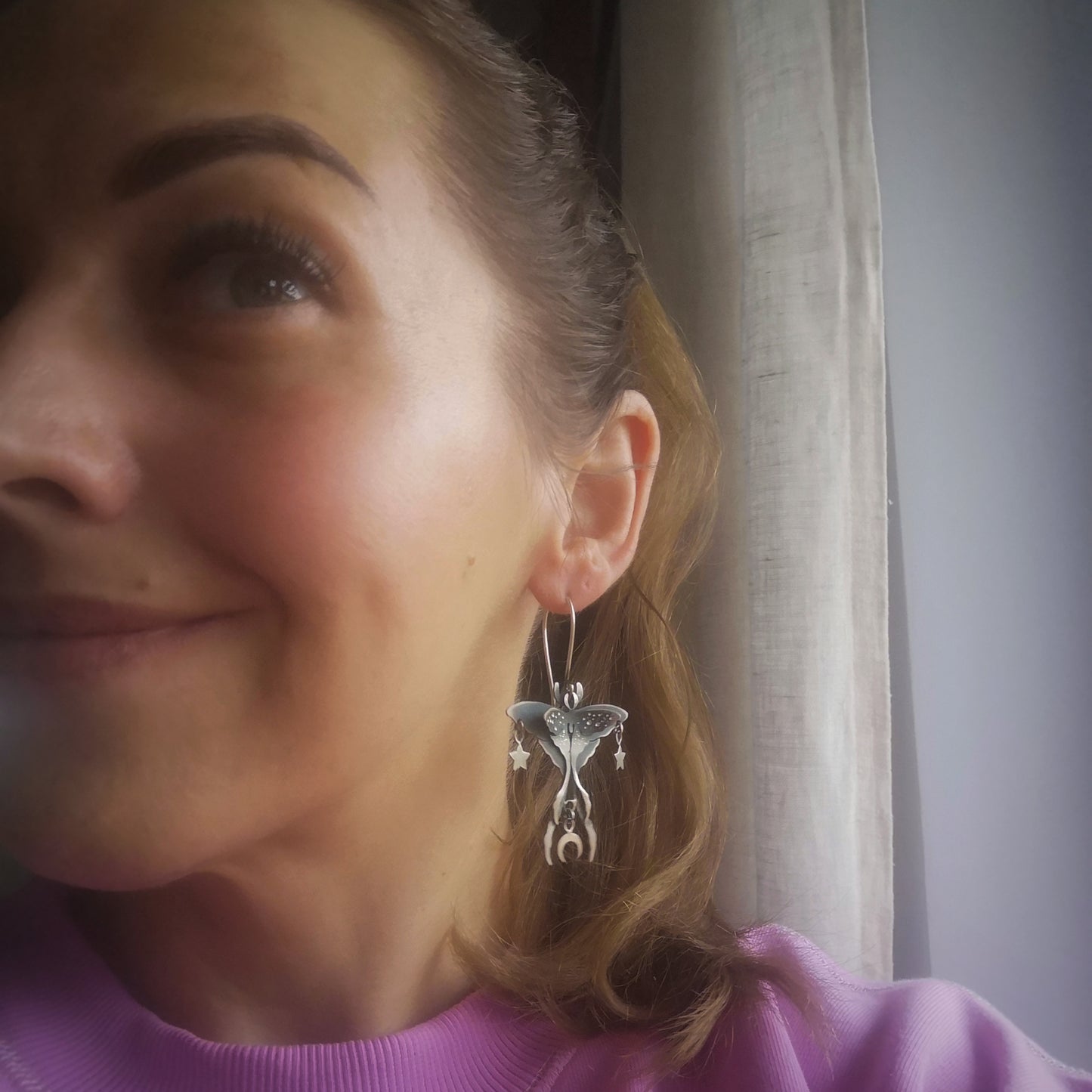 The Luna Moth Chandelier Earrings