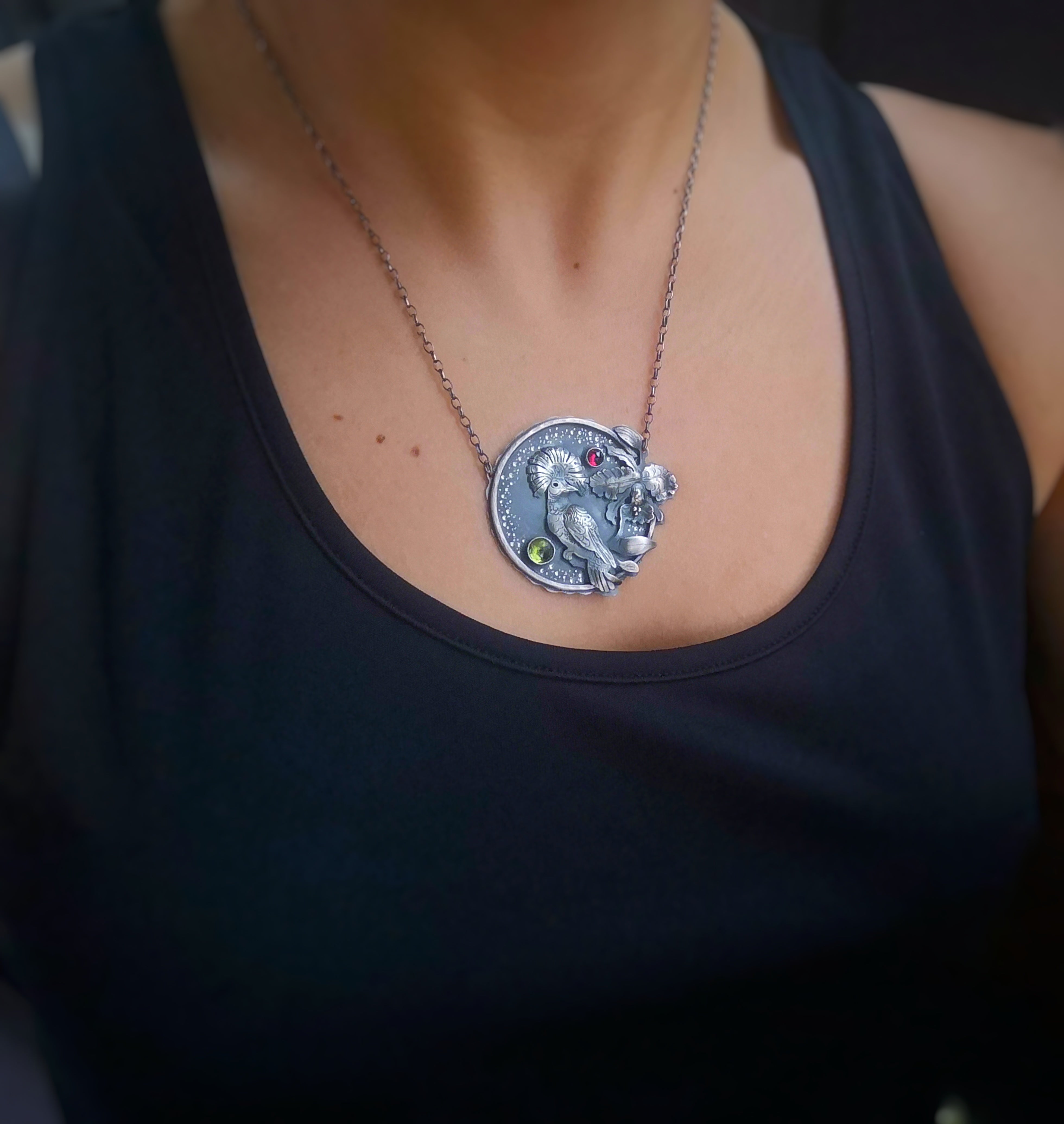 The Royal Fly Catcher & Orchid Necklace