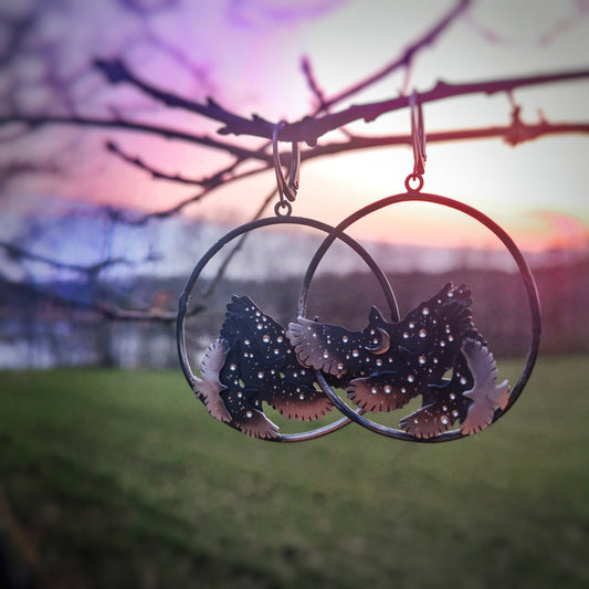 The Ombre Hawk Hoop Earrings