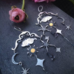 The Moon & Sun Mobile Earrings