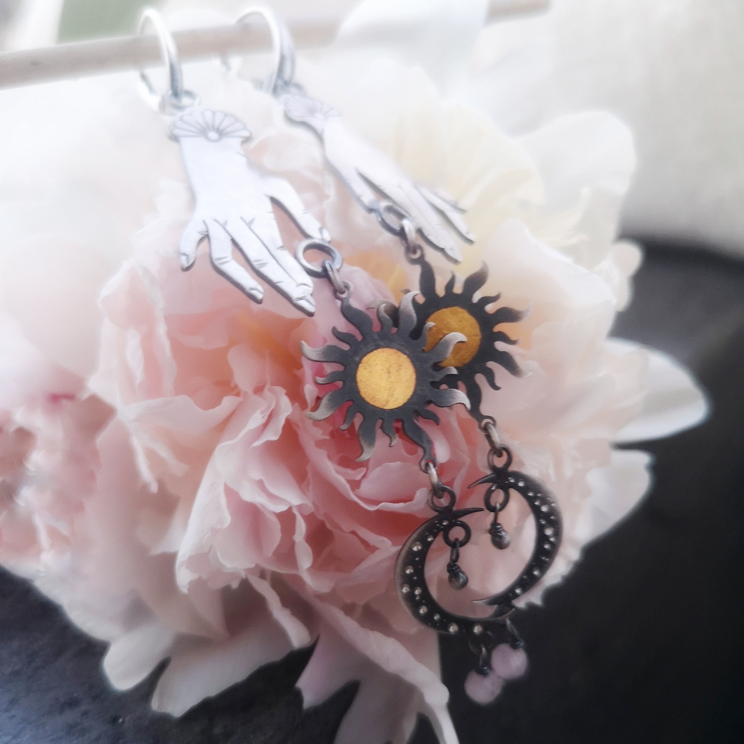 Love & Light Earrings - Rose Quartz