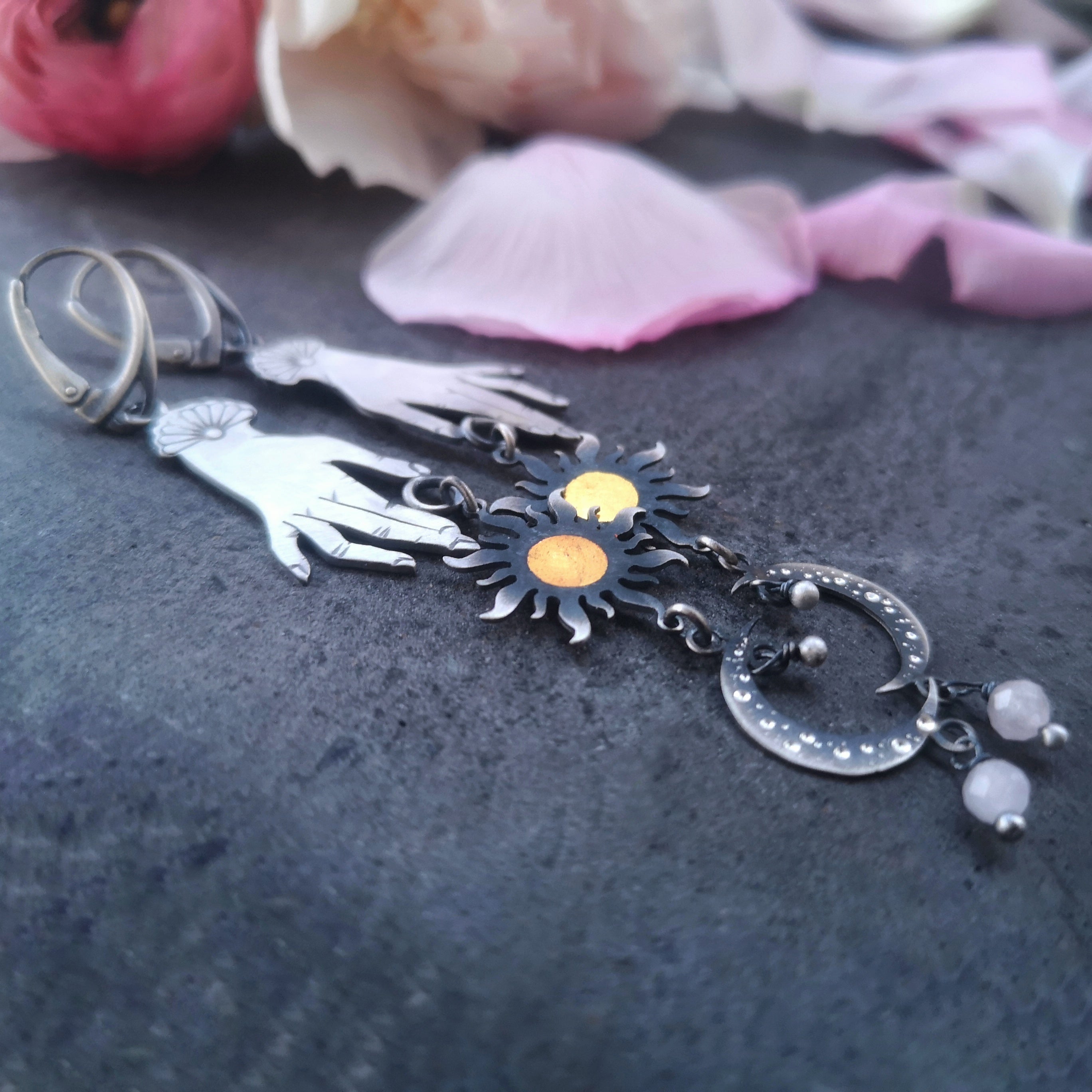Love & Light Earrings - Rose Quartz