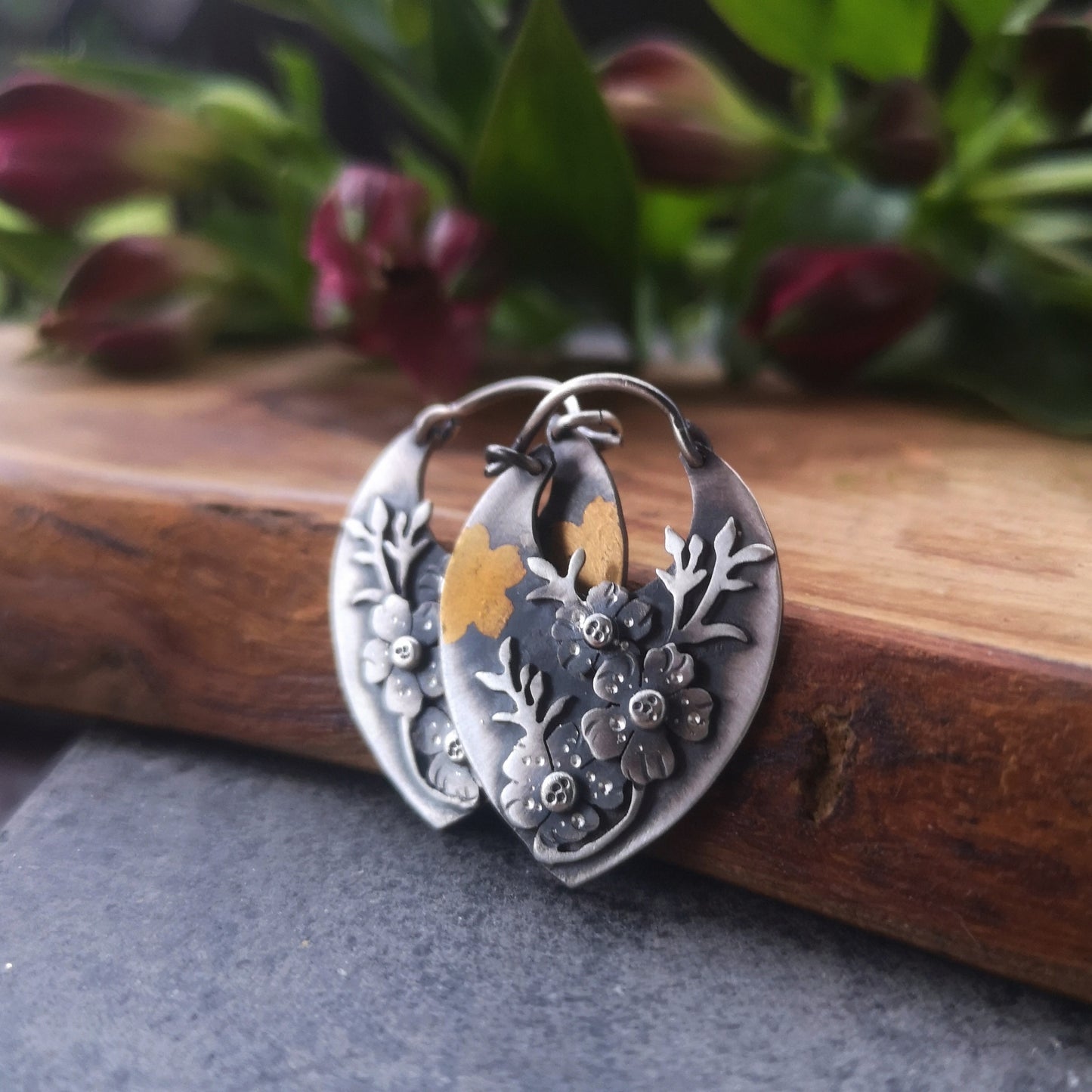 Spring Blossom Earrings I- Keum Boo Earrings