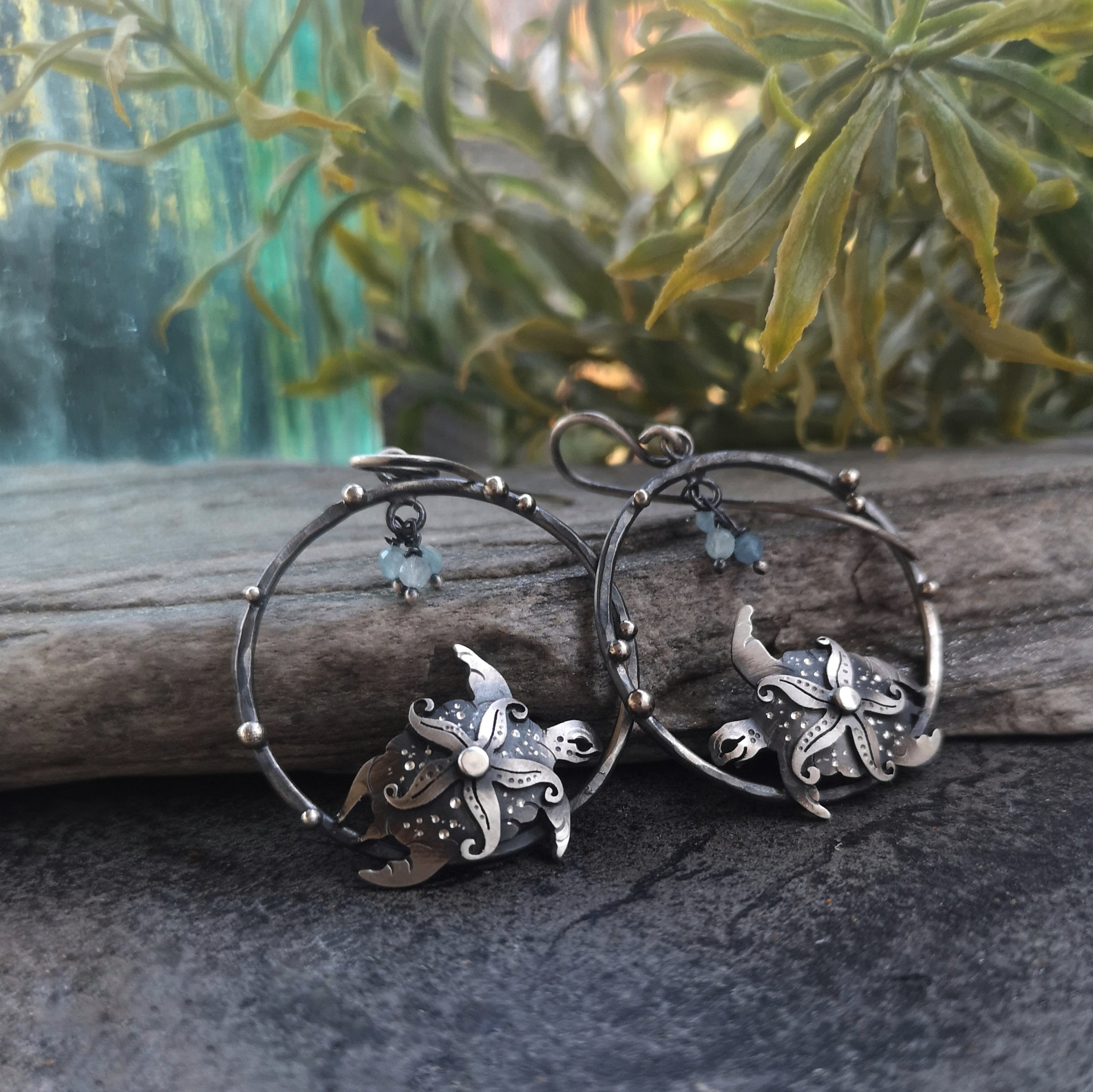 The Turtle Hoop Earrings