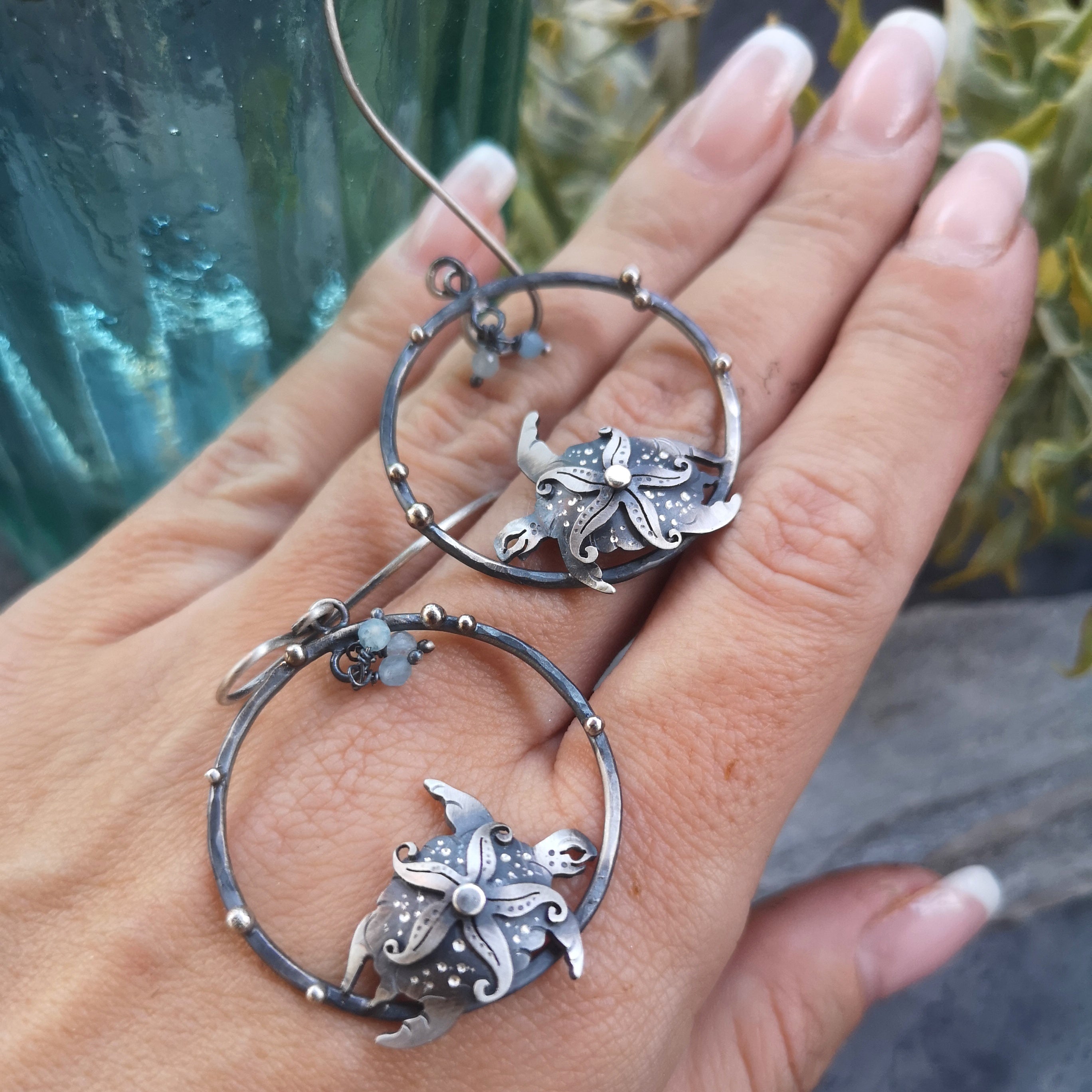 The Turtle Hoop Earrings